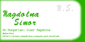 magdolna simor business card